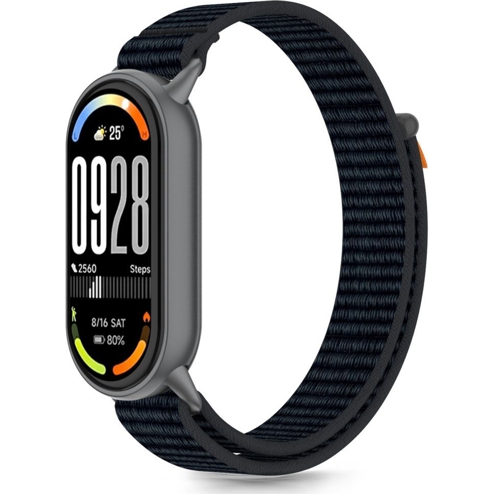 Opaska Tech Protect Nylon Strap do Xiaomi Smart Band 10 / 9 / 9 NFC / 8, czarno-pomarańczowy